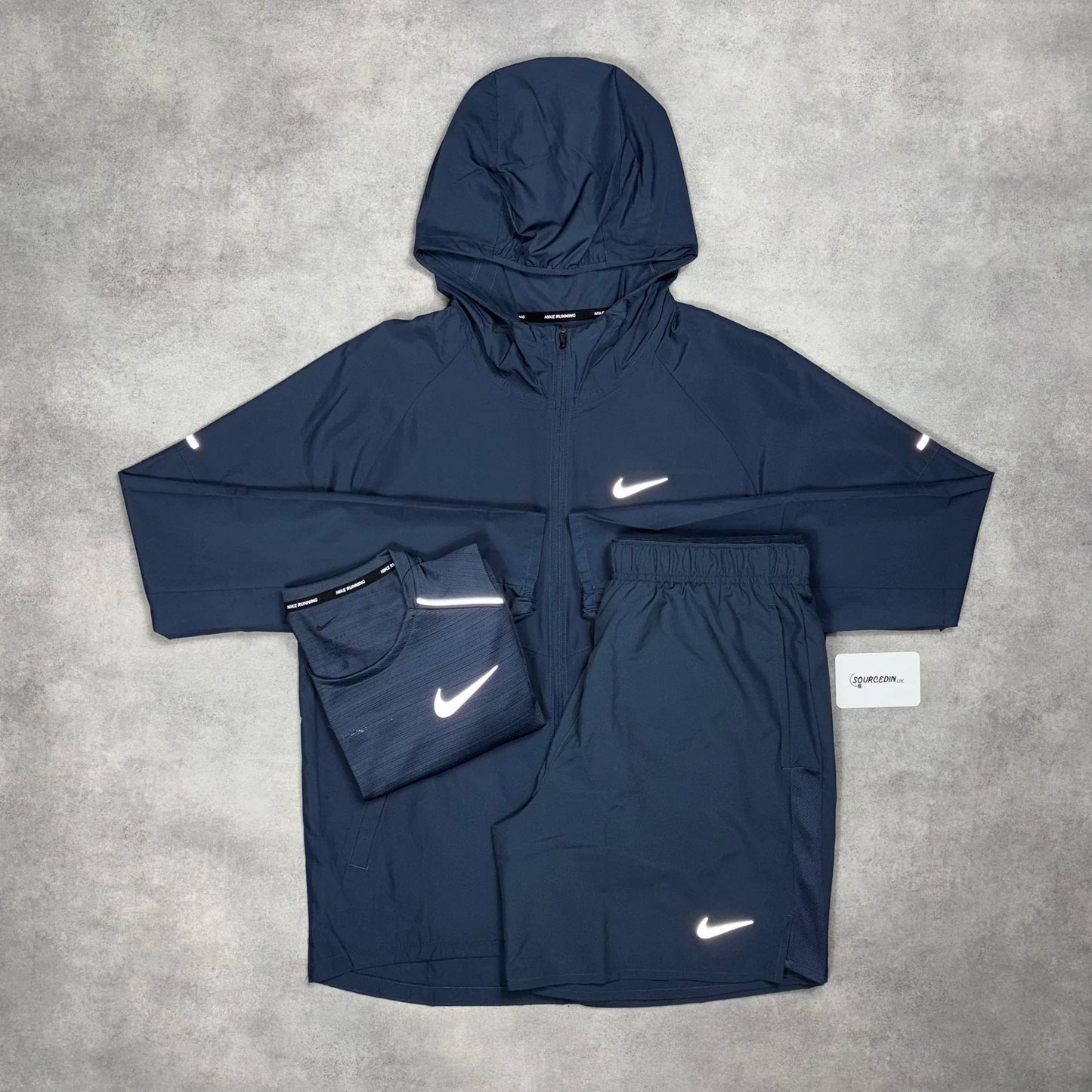3-Piece Sport Set – Pink/Grey Jacket, T-Shirt & Shorts